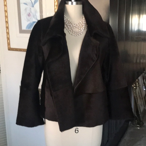 Banana Republic brown shearling jacket - Picture 1 of 8